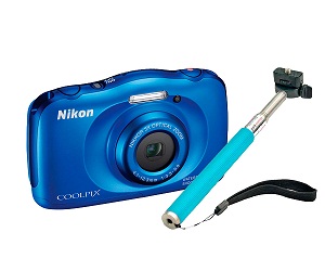 NIKON COOLPIX S33 AZUL + SELFIE STICK  SKU: +92514