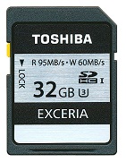 TOSHIBA EXCERIA SDHC 32GB TARJETA DE MEMORIA UHS-I U3