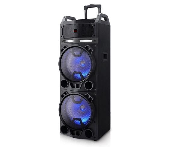 AIWA KBTUS-900 Karaoke 100W/ Bluetooth/ FM / USB reproductor/ 2 Micrófonos/ Luces LED/Trolley