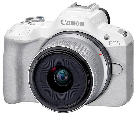 Canon EOS R50 White + Objetivo Canon RF-S 18-45mm IS STM / Cmara mirrorless