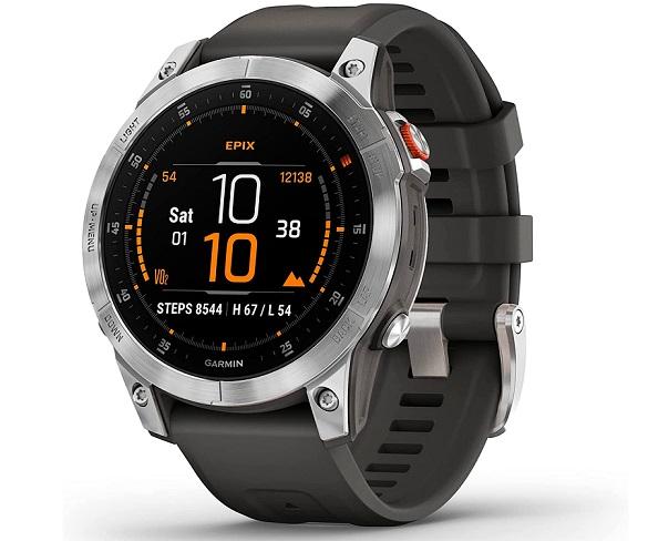 GARMIN epix (Gen 2) Plata Smartwatch 47mm / Correa silicona Gris