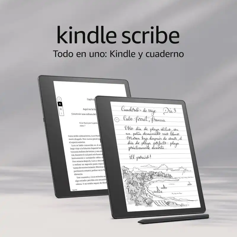 AMAZON KINDLE SCRIBE - Kindle Scribe, el primer Kindle que a la vez es un cuaderno digital, todo en uno, con 16 GB de almacenamiento y una pantalla Paperwhite de 10, 2
