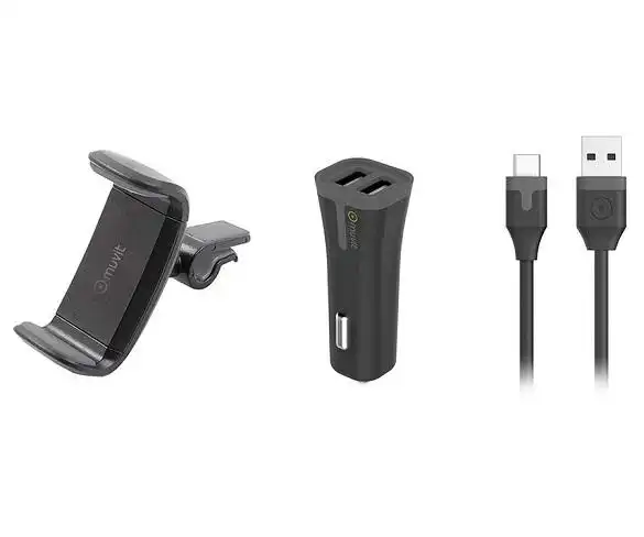 muvit Energy Pack / Cargador de vehículo USB-C + Soporte smartphone